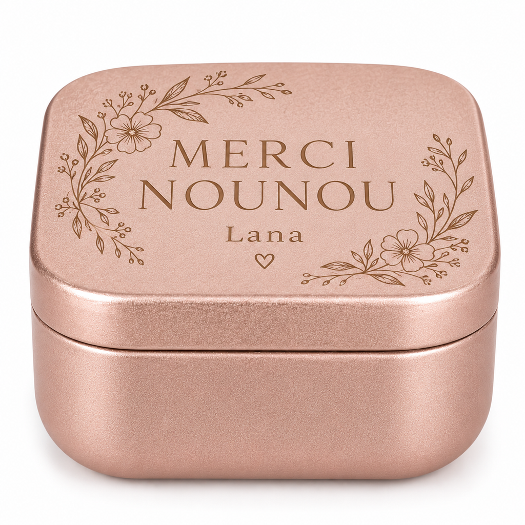 Bougie en métal à la vanille