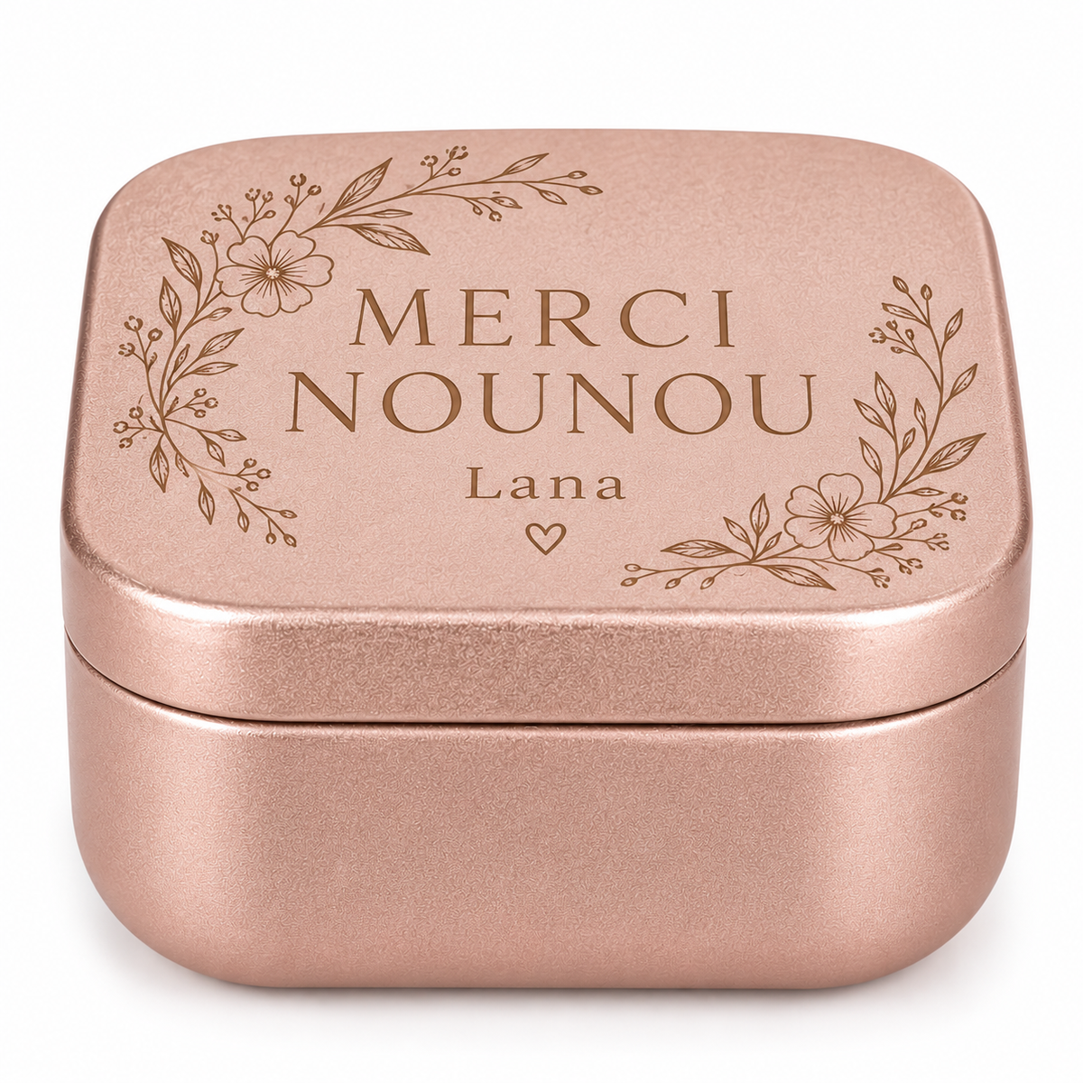 Bougie en métal à la vanille