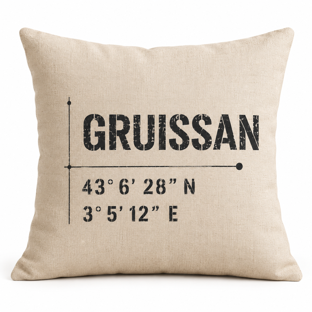 Housse de coussin Coordonnées GPS - Nos villes