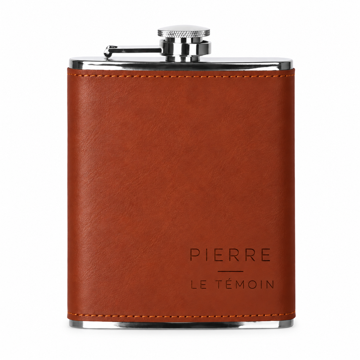Flasque simili cuir personnalisée