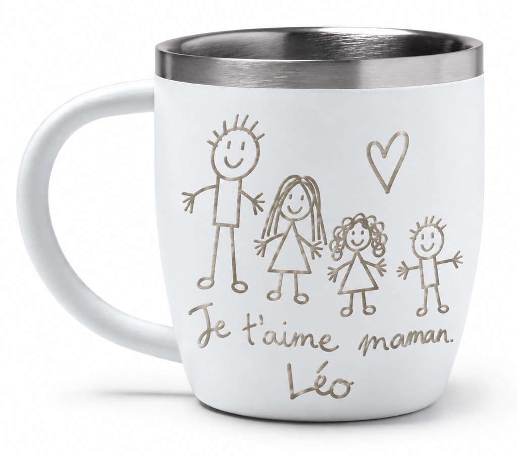 Tasse isotherme inox personnalisée