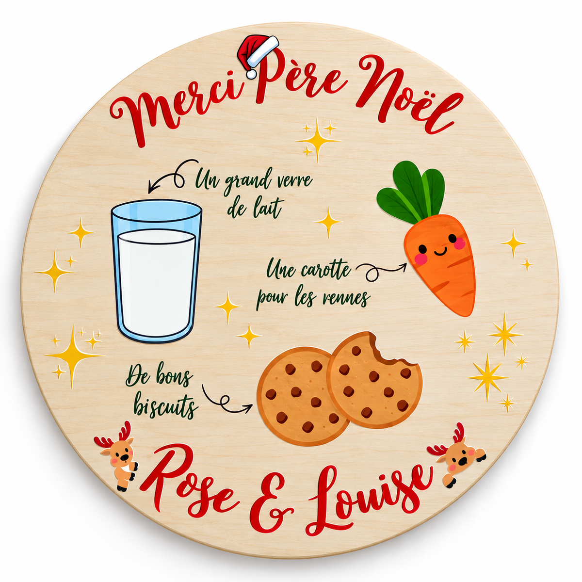 Plateau de collation pour le Père Noël