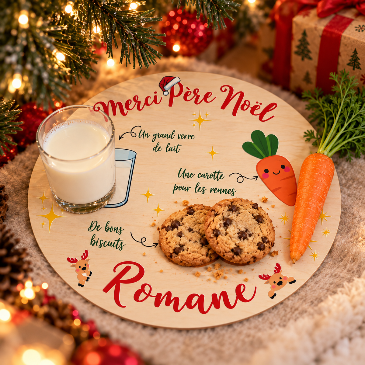 Plateau de collation pour le Père Noël