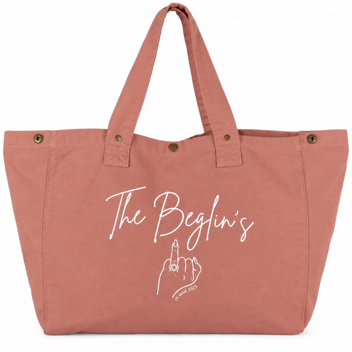 Sac cabas coton délavé personnalisable