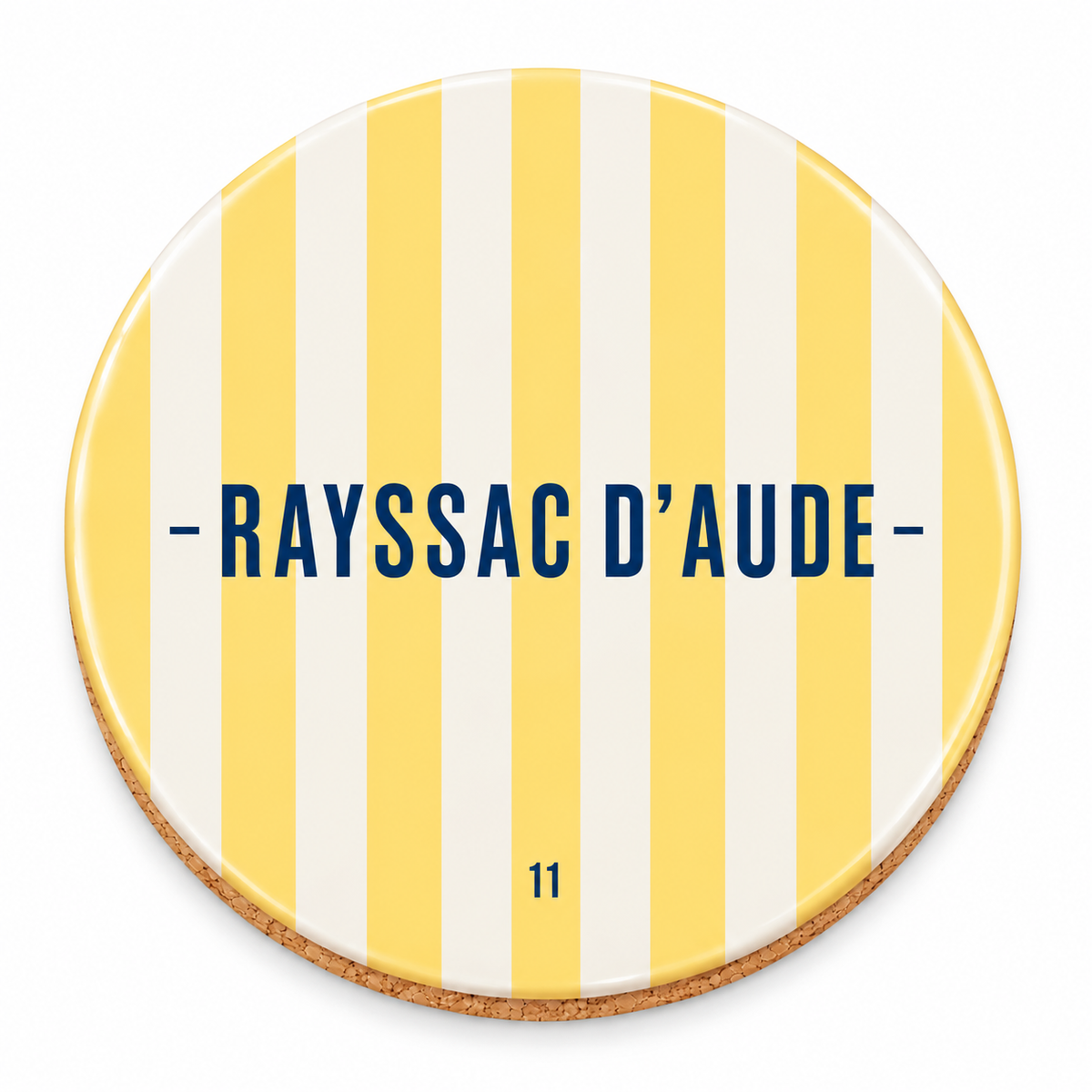 Sous-verre carton rayures - Nos Villes