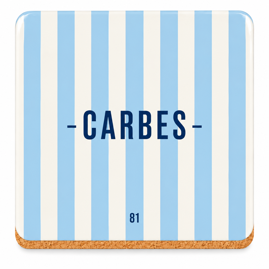 Sous-verre carton rayures - Nos Villes