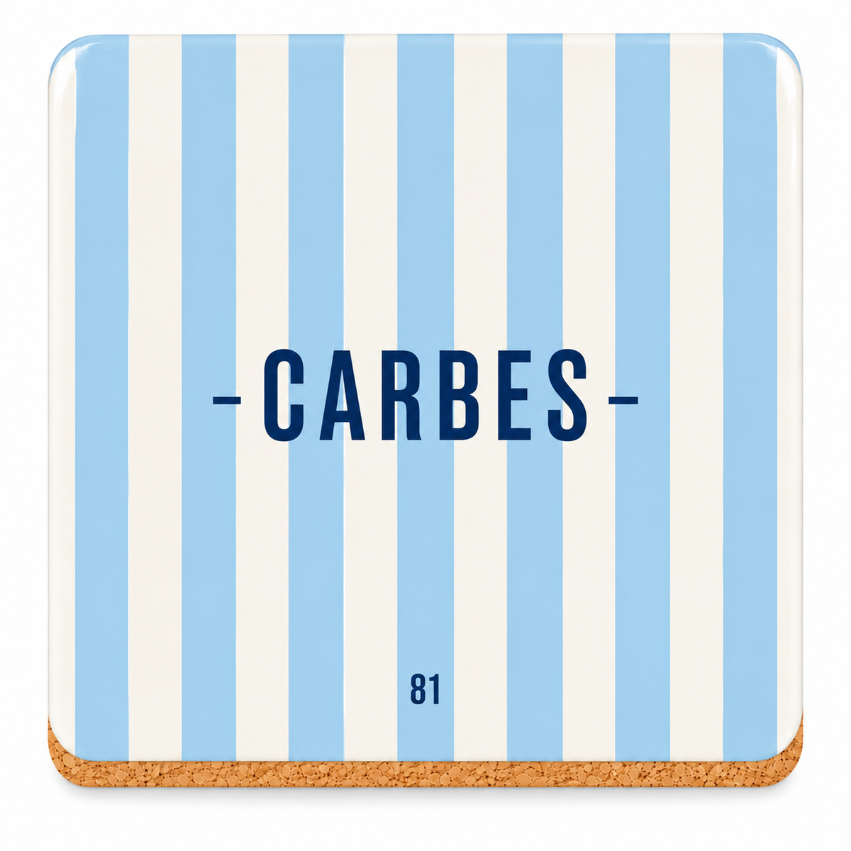 Sous-verre carton rayures - Nos Villes