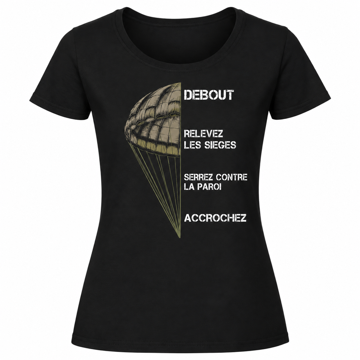 T-shirt femme parachute - Esprit mili