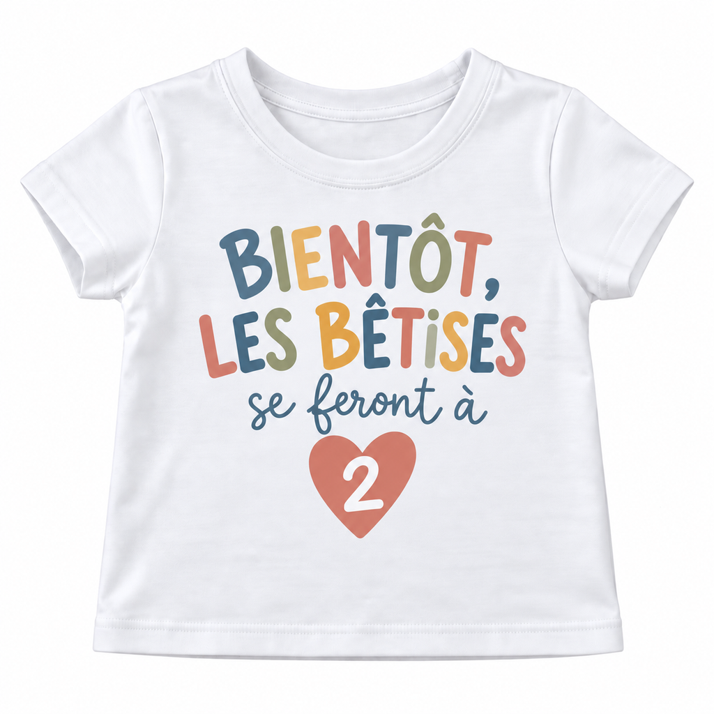 T-shirt bébé personnalisé annonce