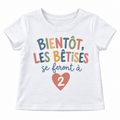 T-shirt bébé personnalisé annonce