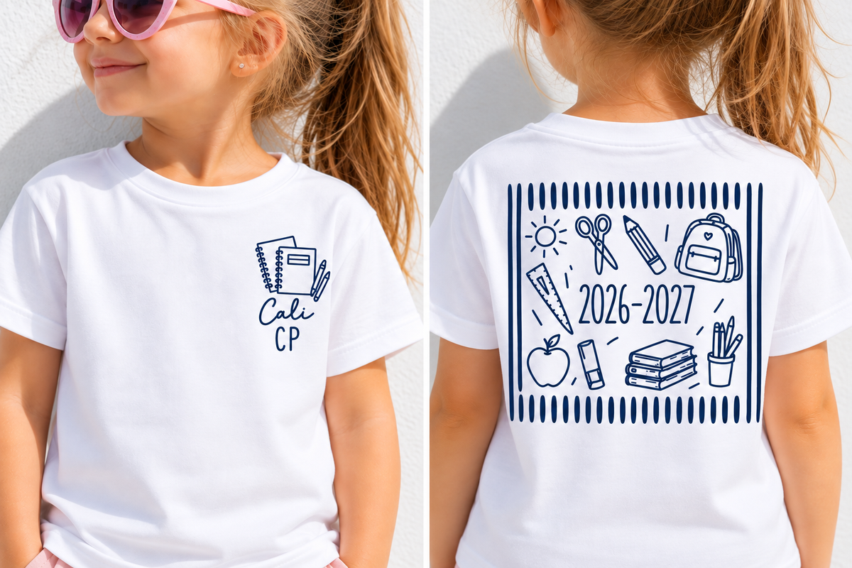 T-shirt enfant rentrée scolaire