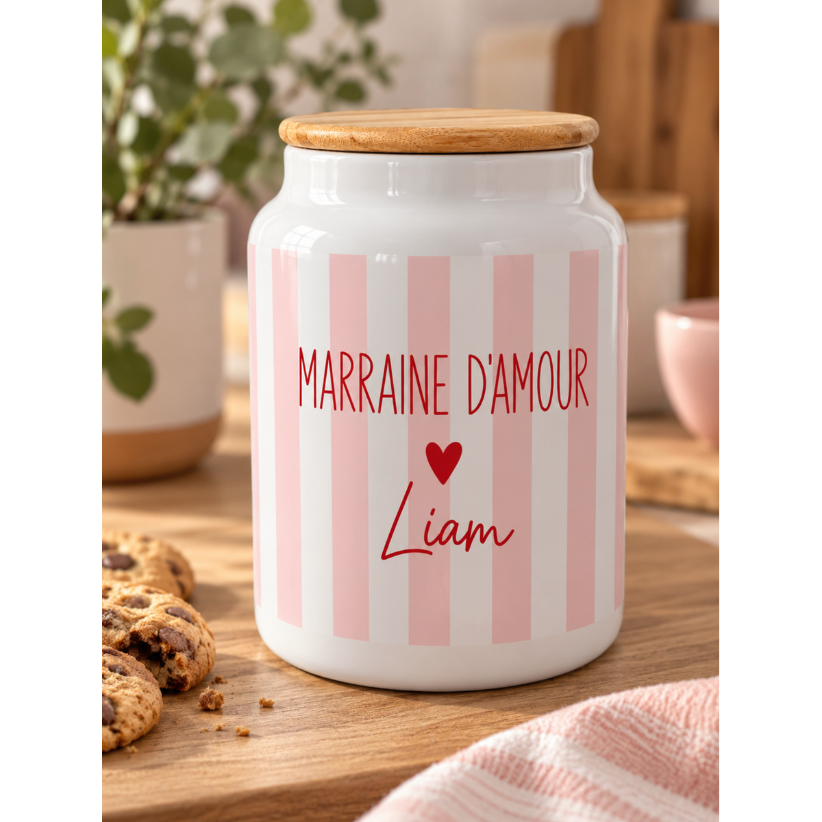 Pot à biscuits céramique personnalisé