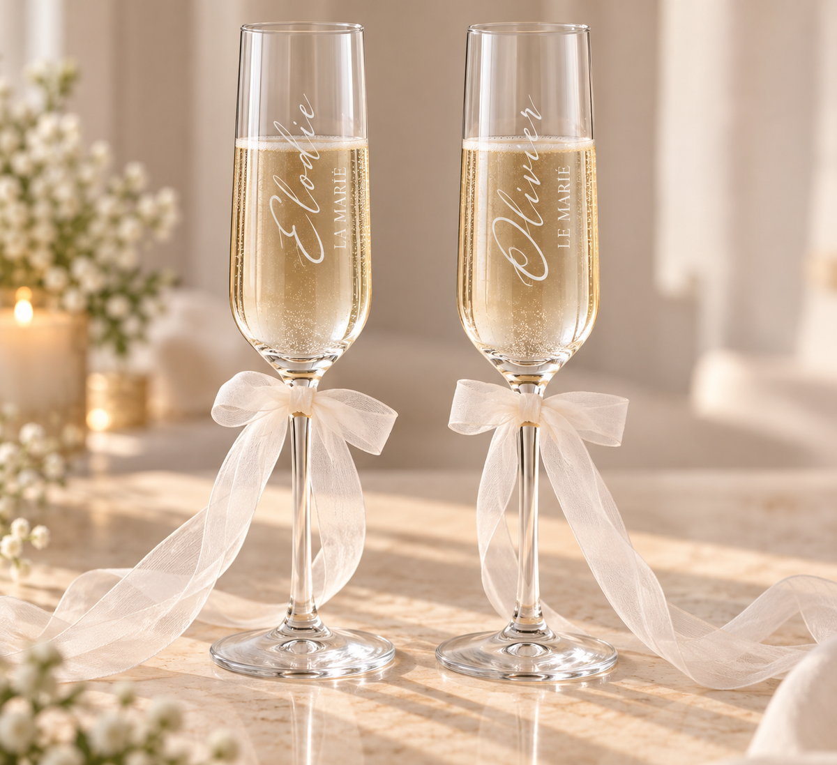 Flûte à champagne personnalisée