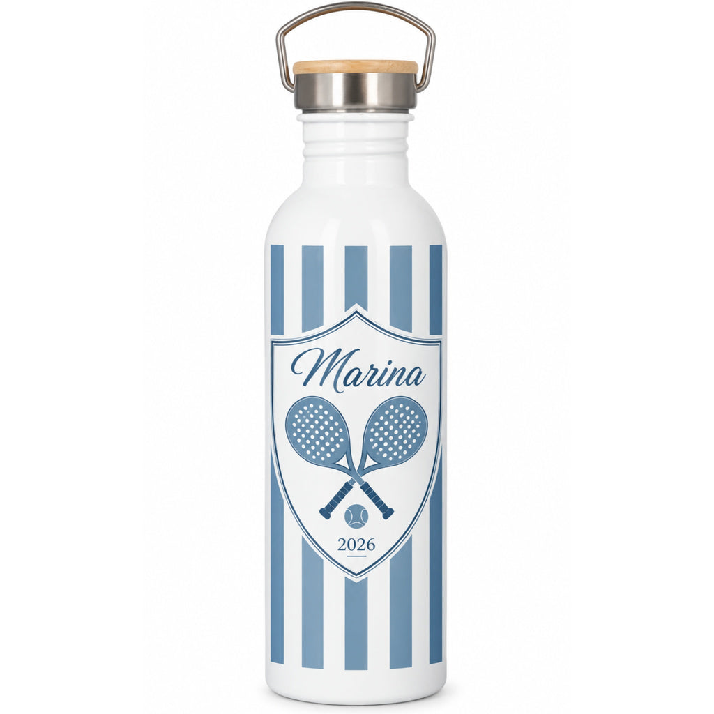 Gourde sport vintage bouchon bambou