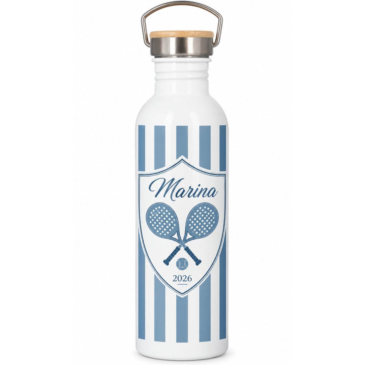 Gourde sport vintage bouchon bambou