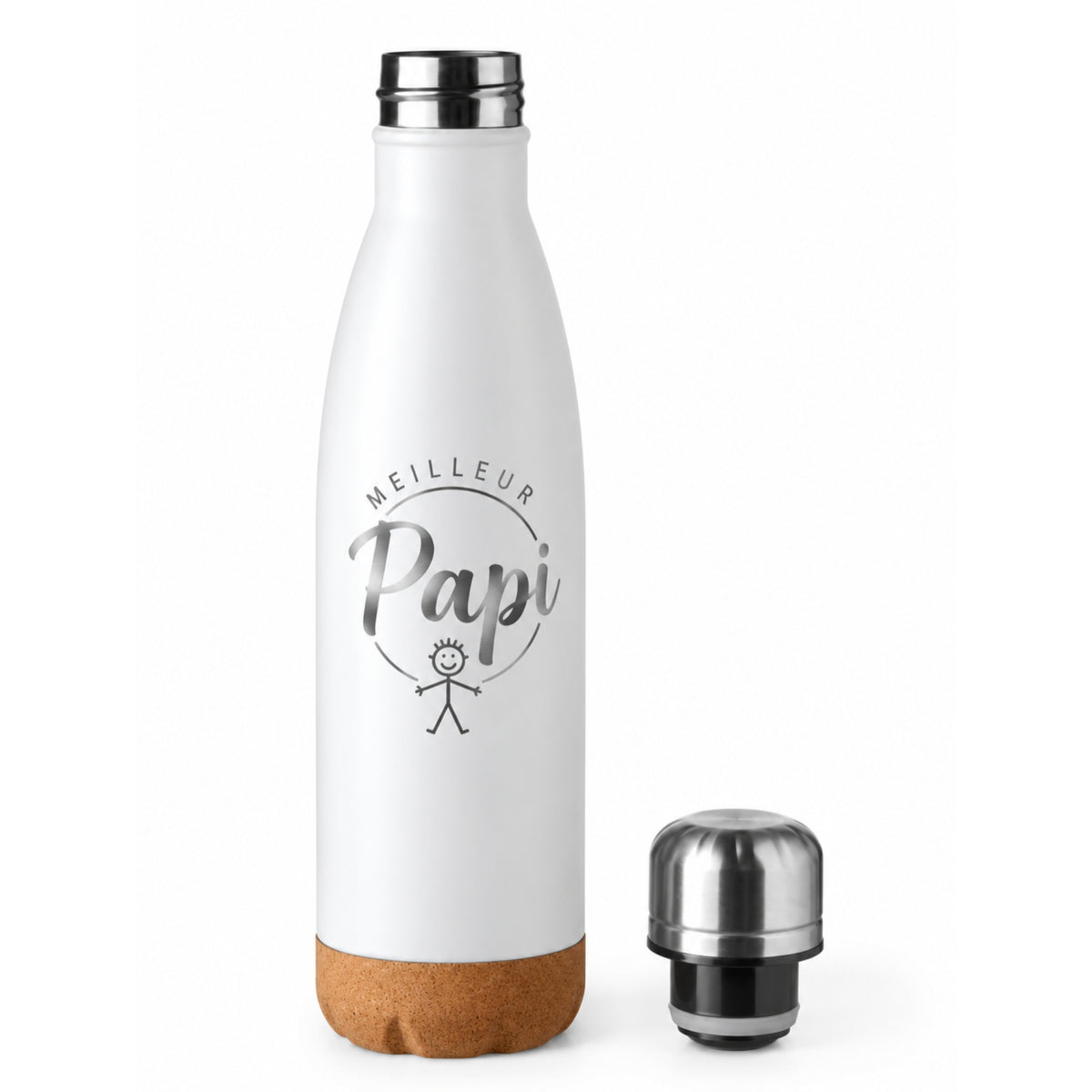 Gourde inox base liège