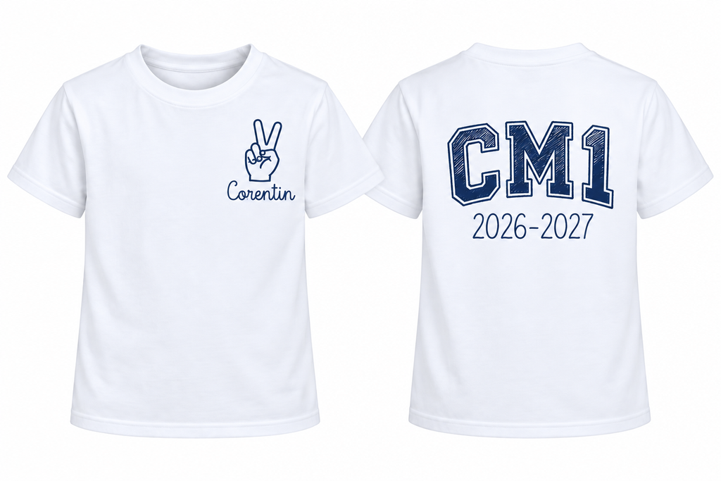 T-shirt enfant rentrée scolaire
